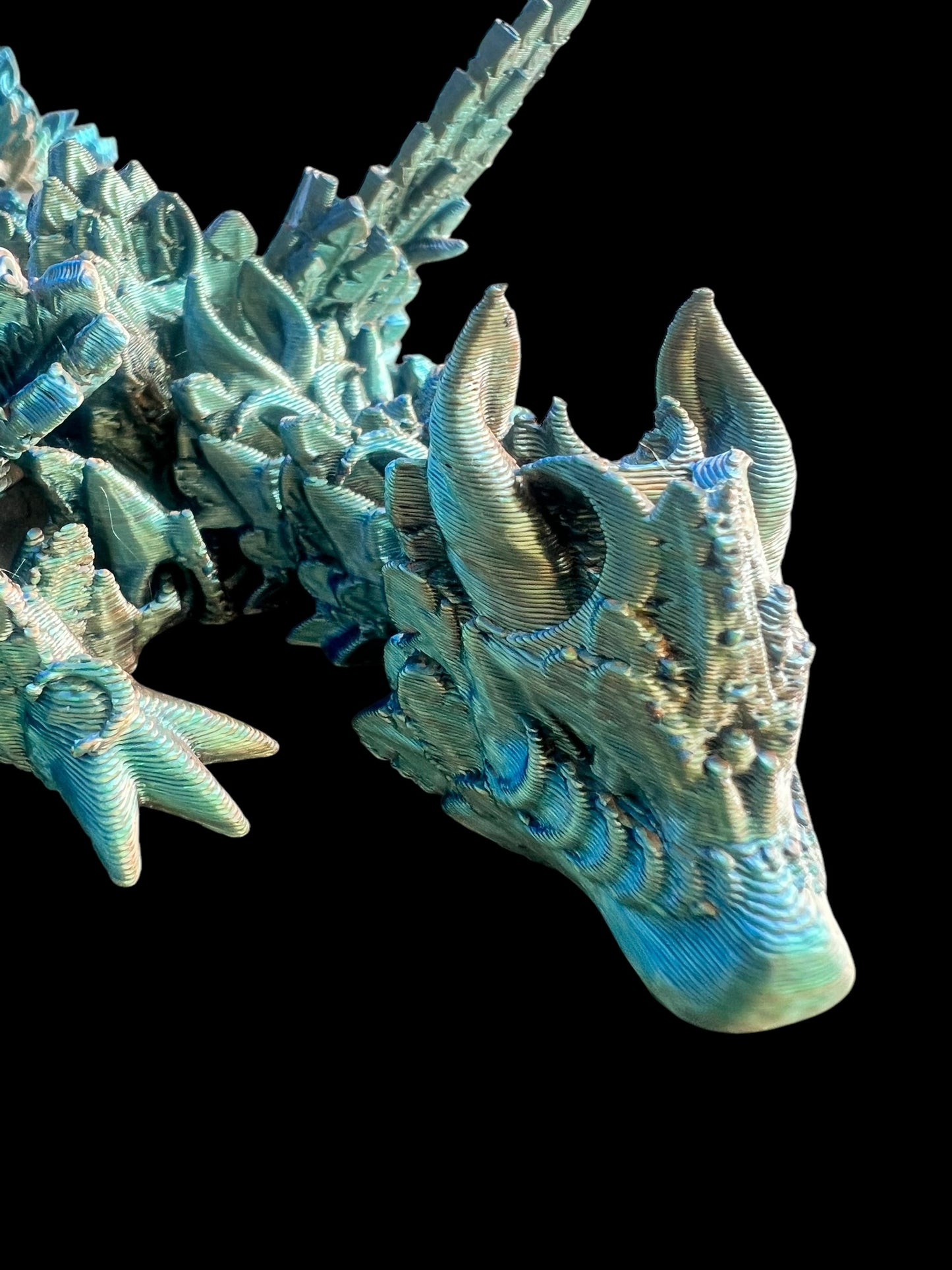 Reflective Sea Foam Dragon 3D Figure