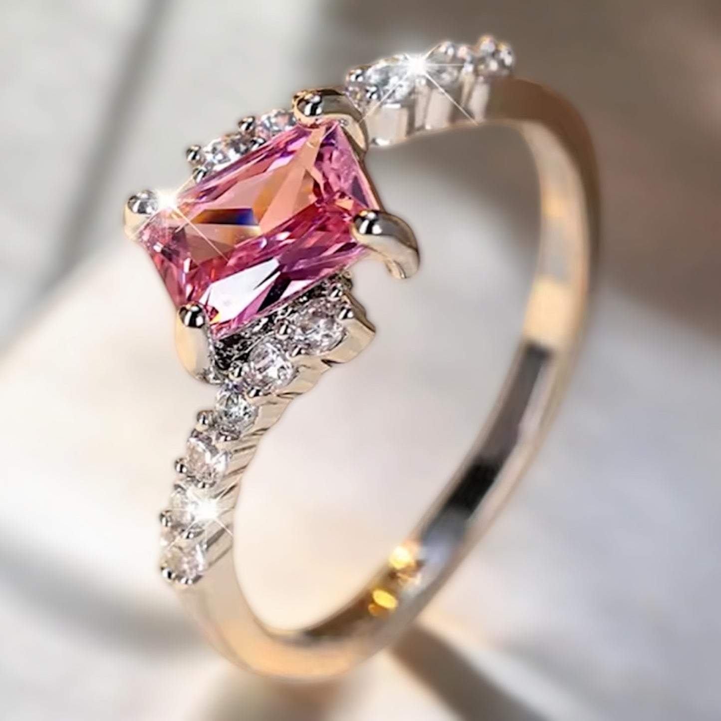 Pink Square Ring