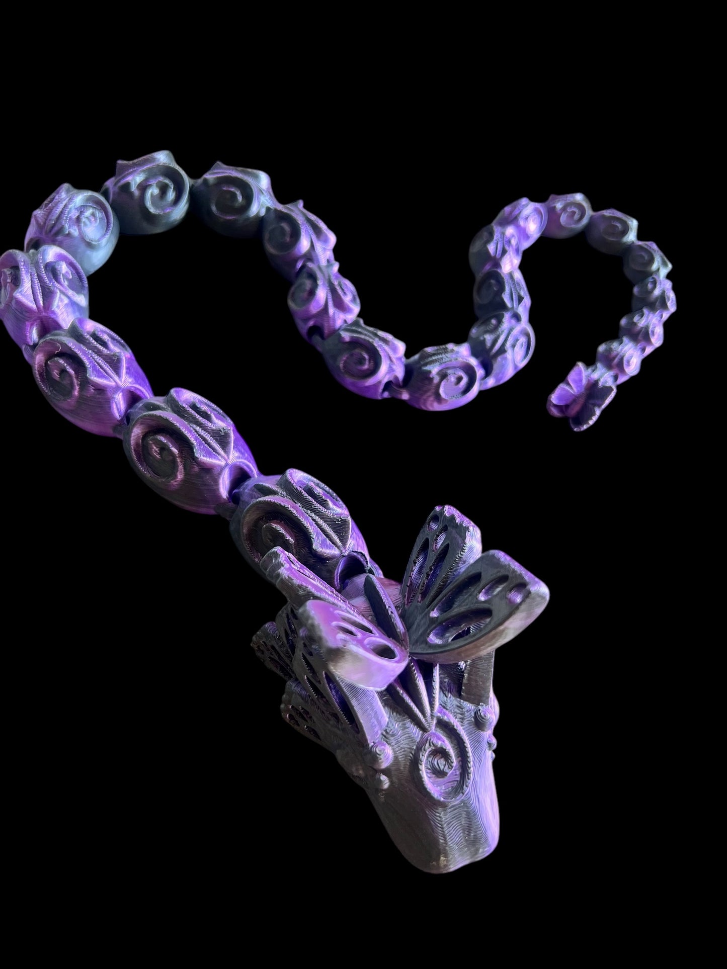 Purple Butterfly 3D Printed Snake
