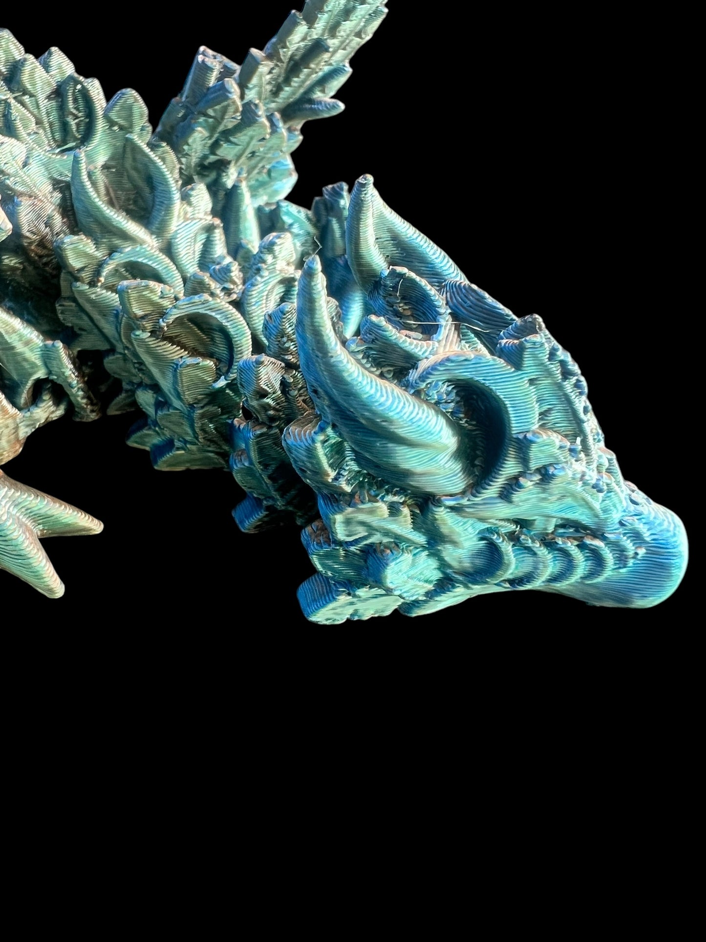 Reflective Sea Foam Dragon 3D Figure