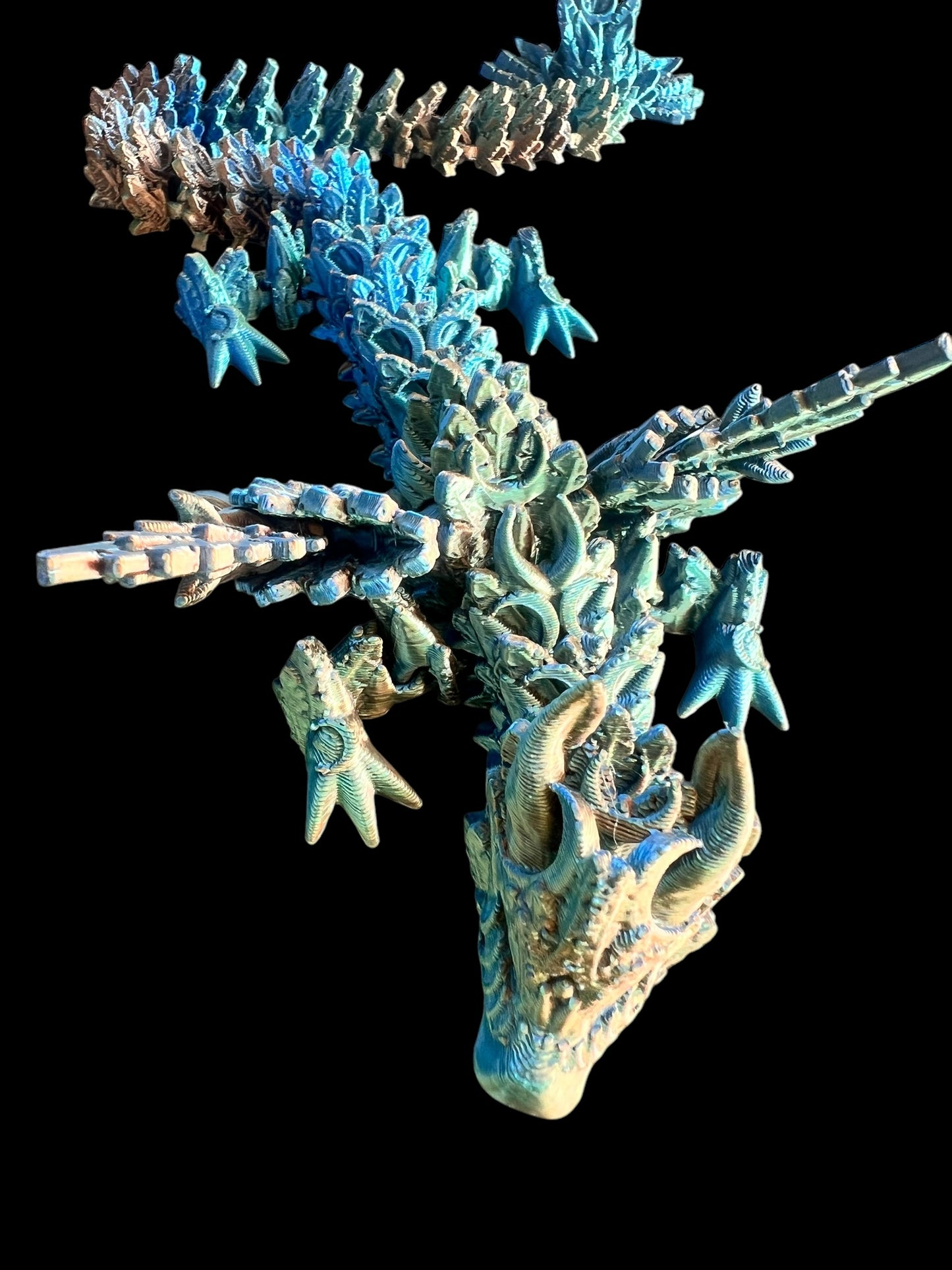 Reflective Sea Foam Dragon 3D Figure