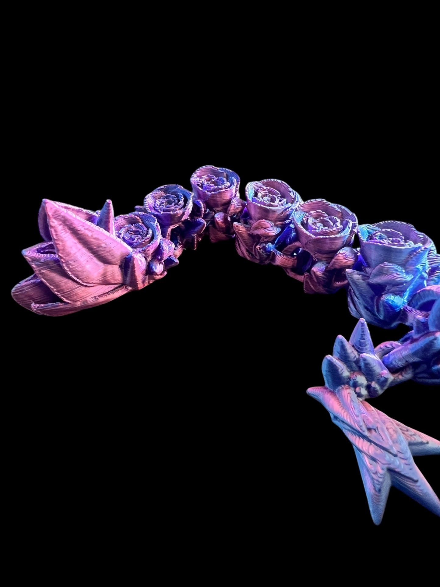 Purple Fantasies Rose 3D Printed Dragon