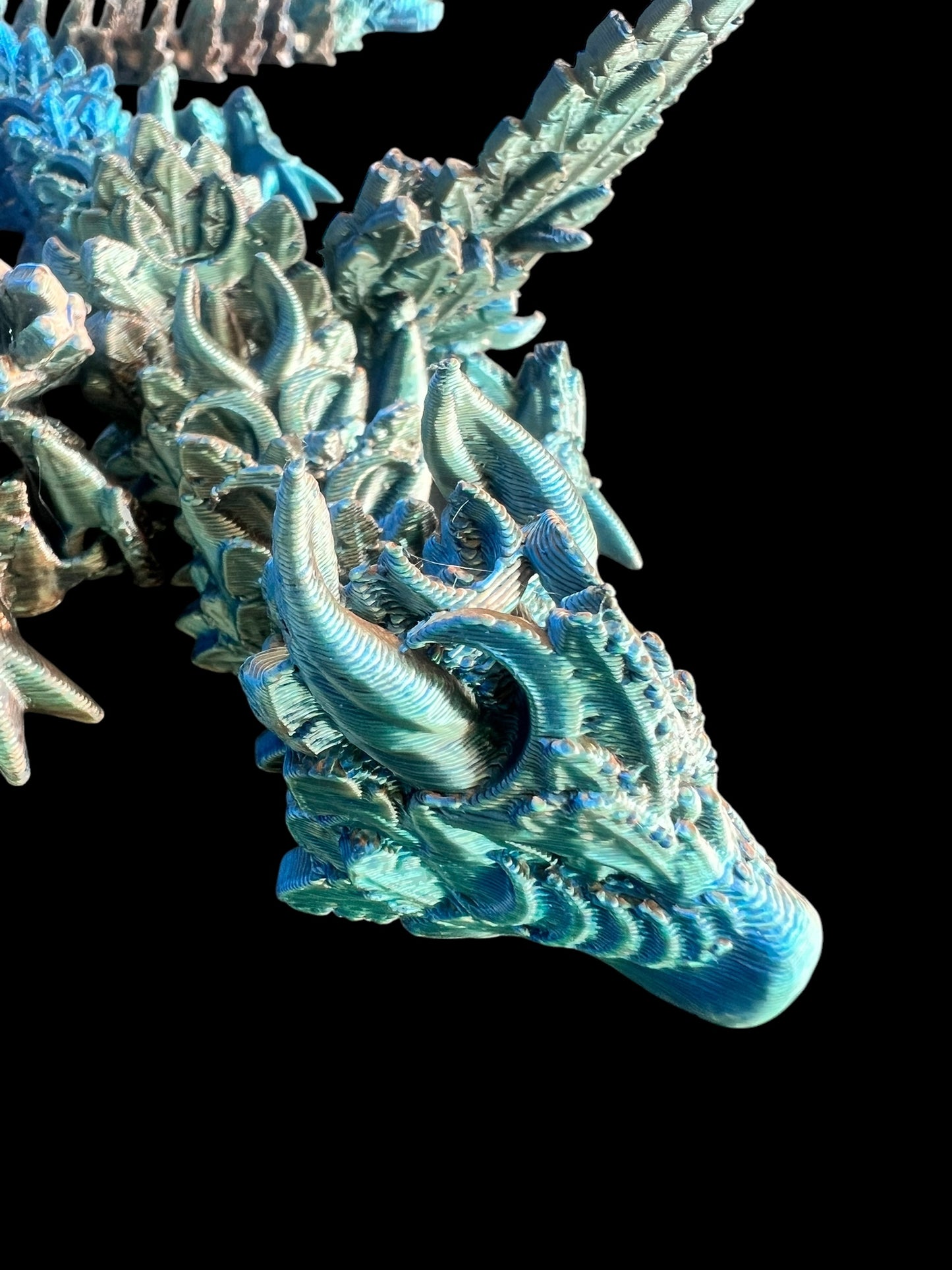 Reflective Sea Foam Dragon 3D Figure