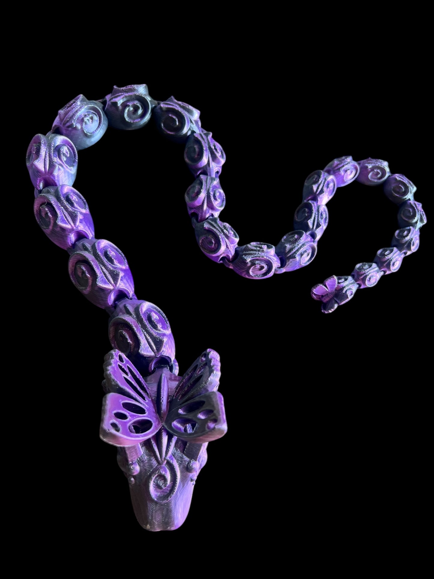 Purple Butterfly 3D Printed Snake