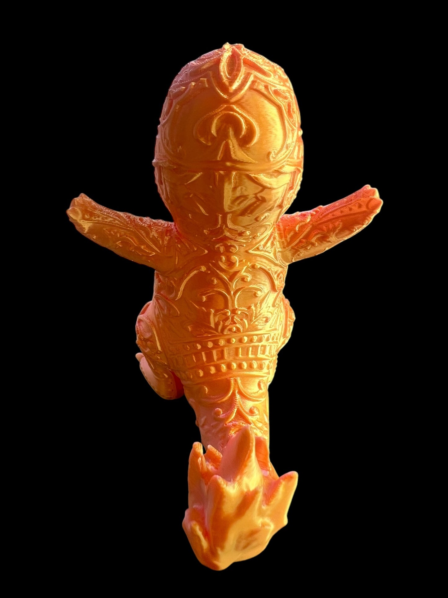 Gradient Orange 3D Character