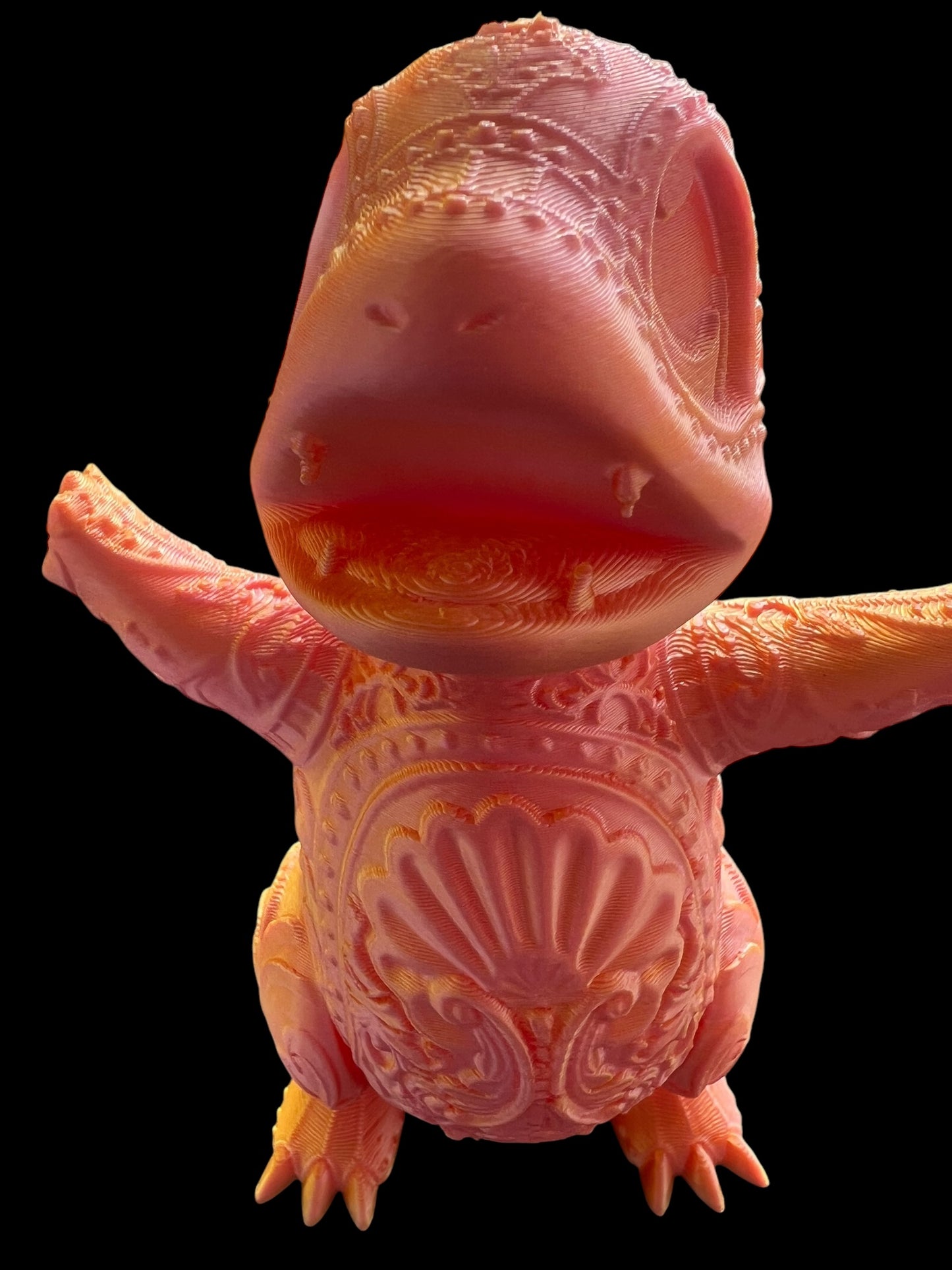 Gradient Orange 3D Character