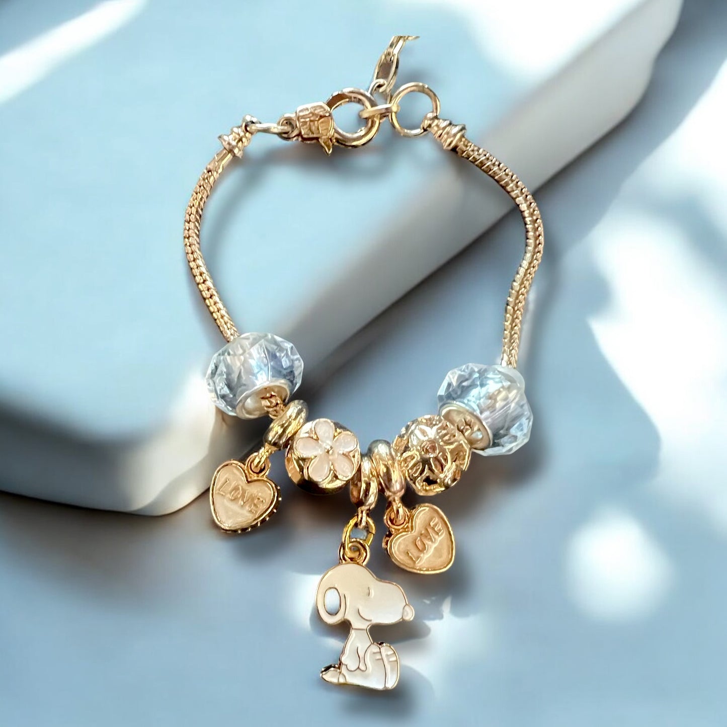 Cute Dog Love Charm Bracelet