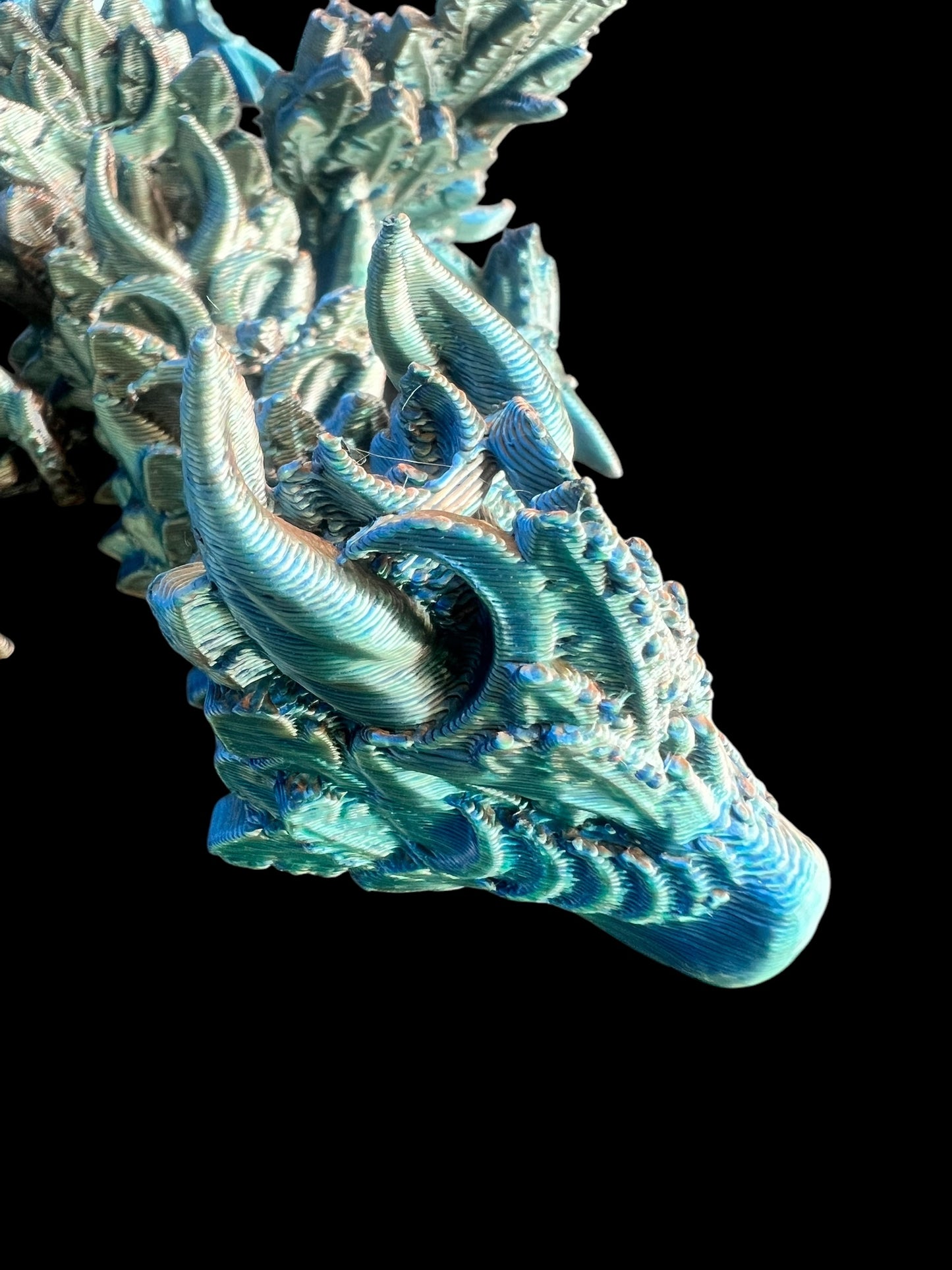 Reflective Sea Foam Dragon 3D Figure