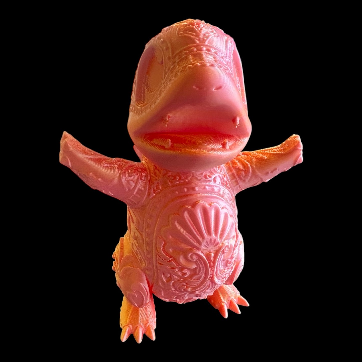 Gradient Orange 3D Character
