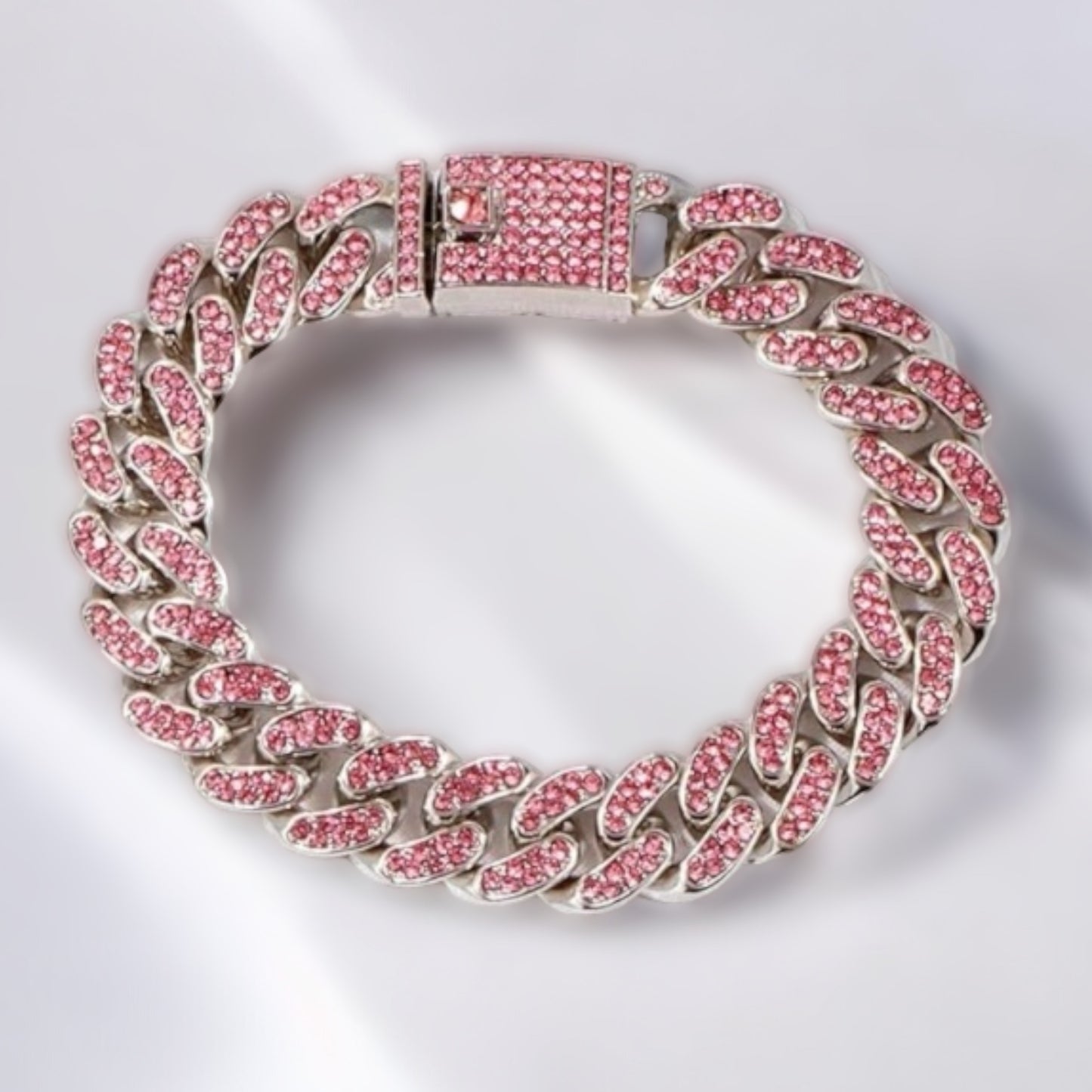 Pink Clouds Diamond Tennis Bracelet