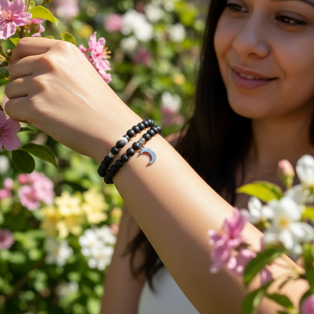 Moonlit Reflections Beaded Bracelet