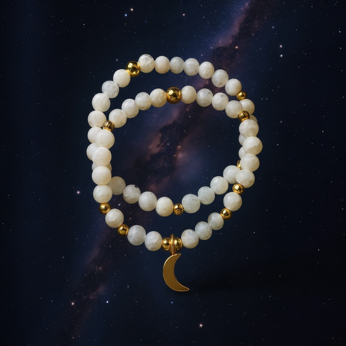 Moonlit Reflections Beaded Bracelet