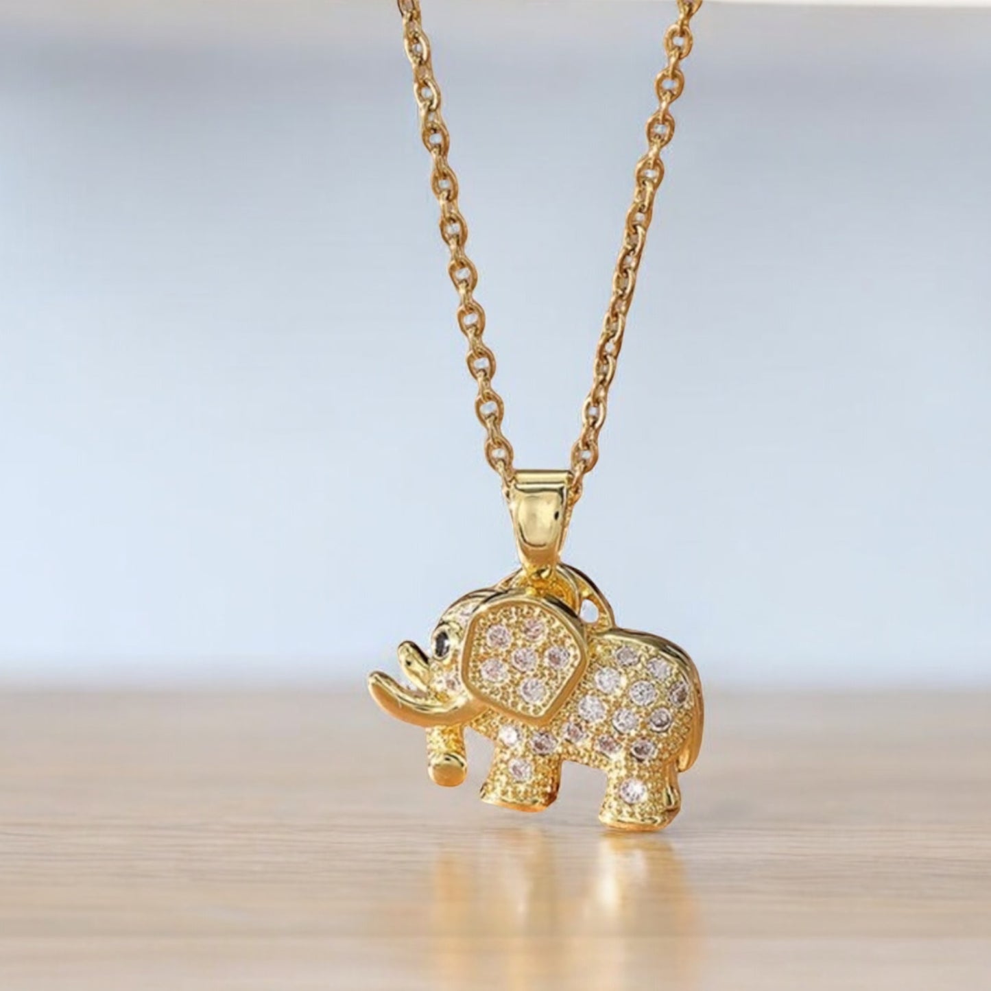 Little Elephant Micropave Necklace