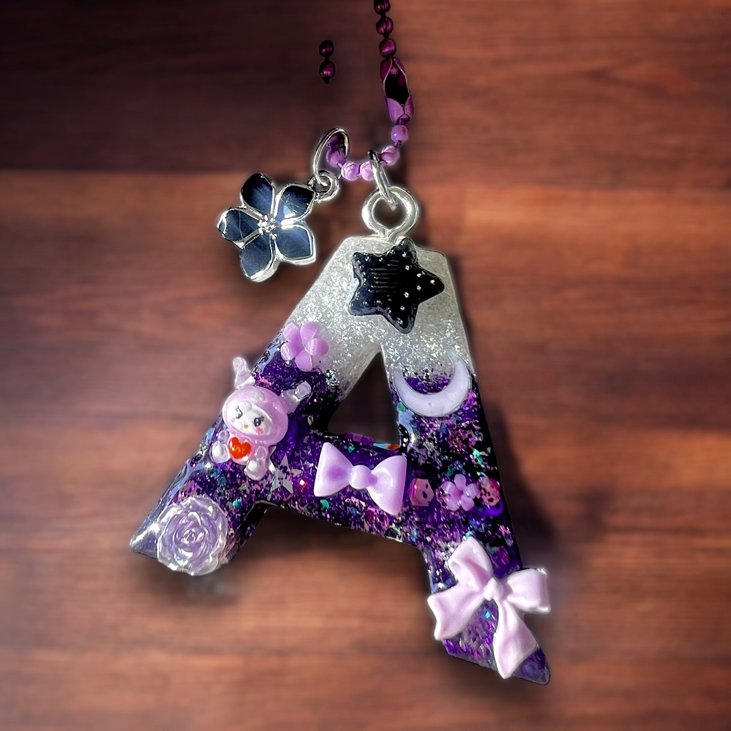 Kuromi Letter Keychain