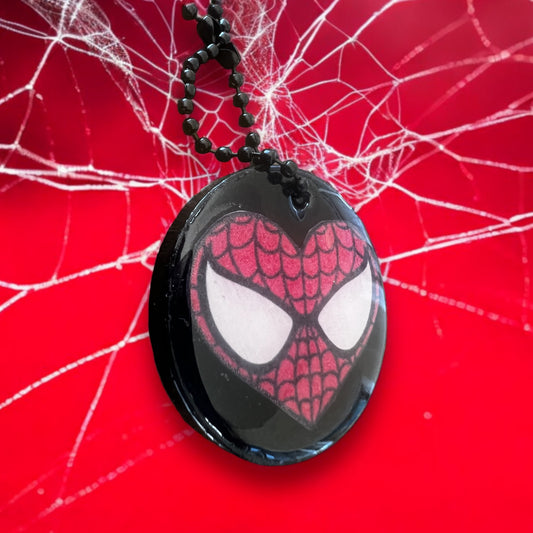 Spider Heart Keychain